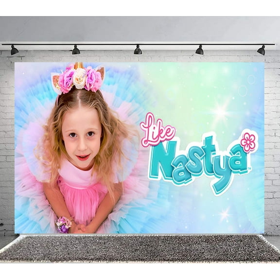 Like Nastya Backdrop Banner Party Supplies Poster Movie Theme Background for Photography Birthday Decorations