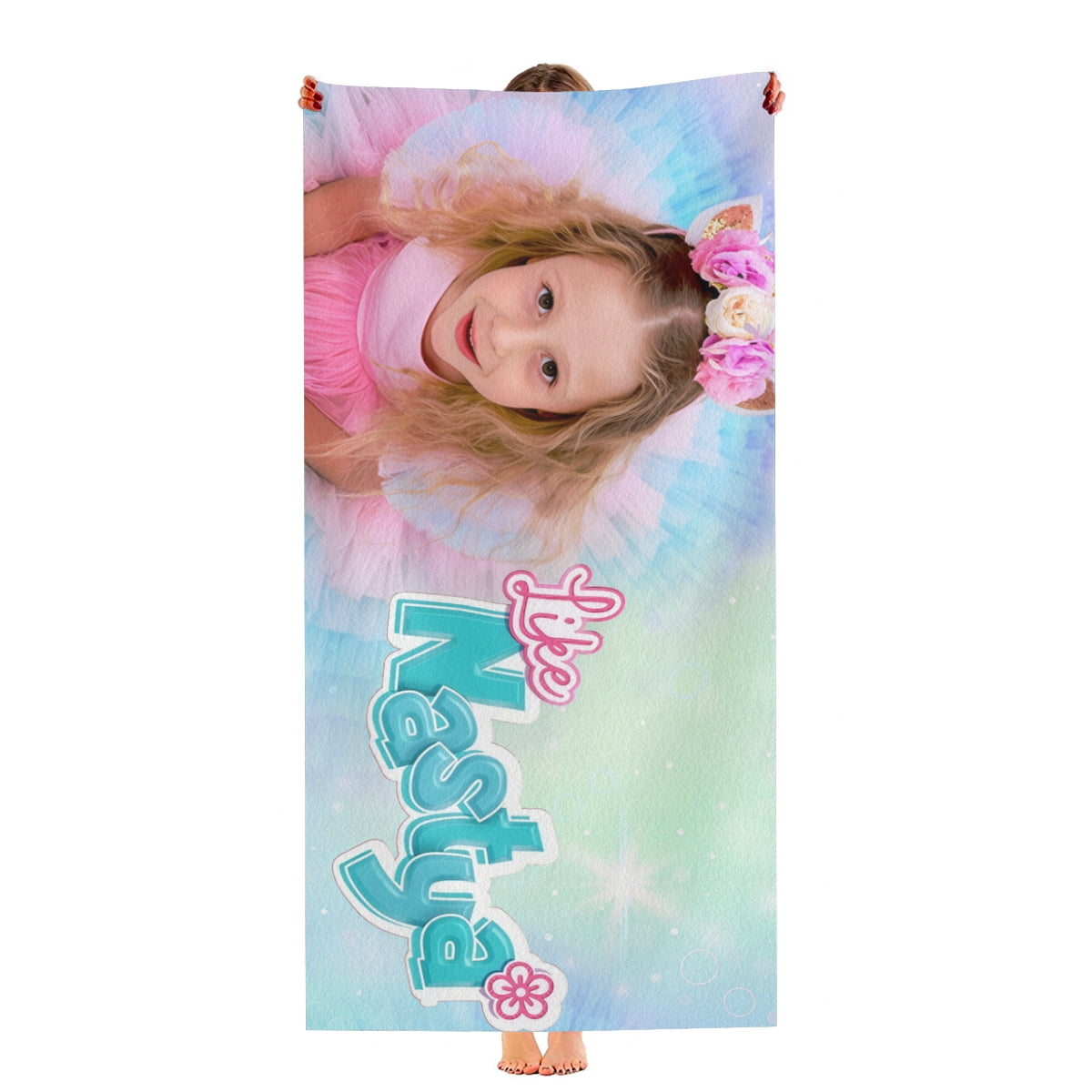 Like Nastya Beach Towel 30"x60"for Girls Boys Teenager Quick Drying Microfiber Birthday Gift