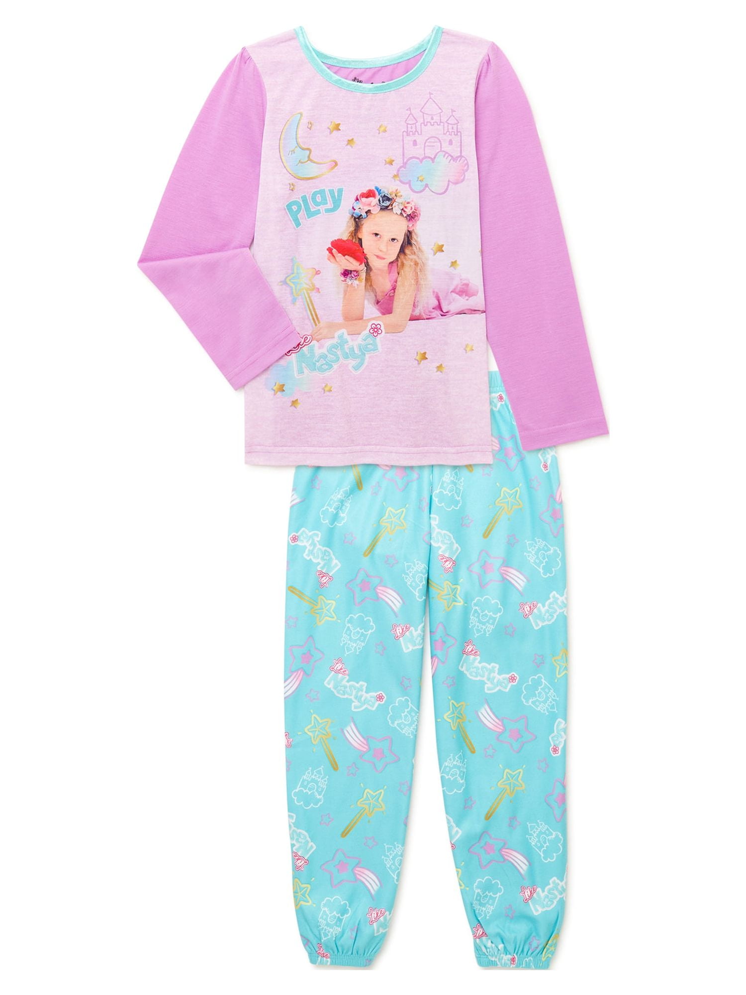 Like Nastya Girls 2-Piece Pajama Set, Sizes 4-10