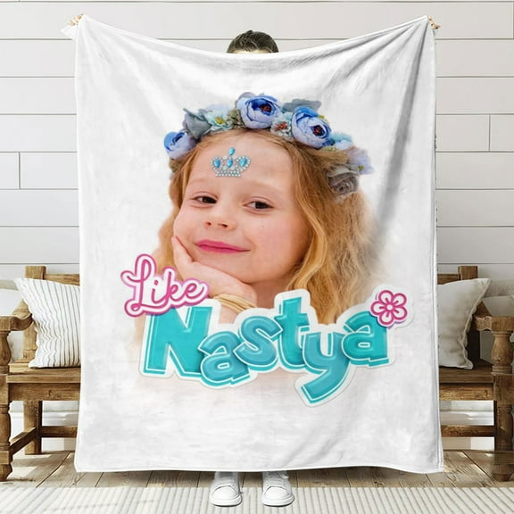 Like Nastya Throw Blanket Gifts for Fans Lover Girls Boys Women Present Hoodie Him Bed 60"x80"