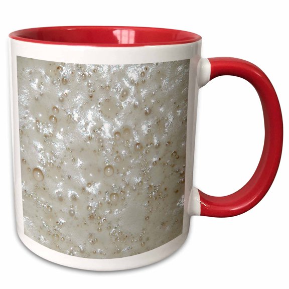 3drose, Like Pearly White Bubbles, 11oz Two-tone Red Mug