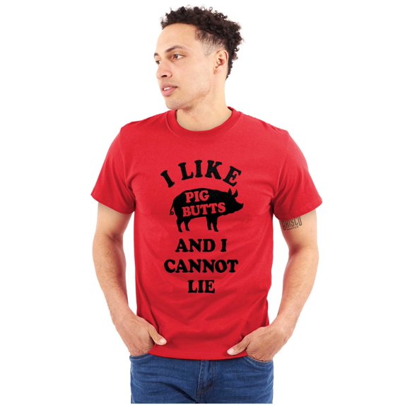 Like Pig Butts Cannot Lie Bacon Lover Men's Graphic T Shirt Tees Brisco Brands S