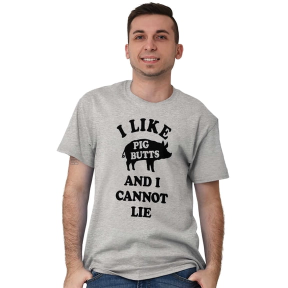 Like Pig Butts Cannot Lie Bacon Lover Men's Graphic T Shirt Tees Brisco Brands X