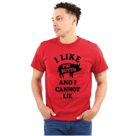 Like Pig Butts Cannot Lie Bacon Lover Plus Size Crewneck Graphic Tee Shirt Brisco Brands 3X