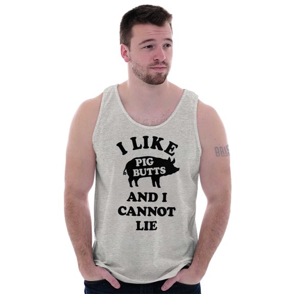 Like Pig Butts Cannot Lie Bacon Lover Plus Size Graphic Tank Top Brisco Brands 2X