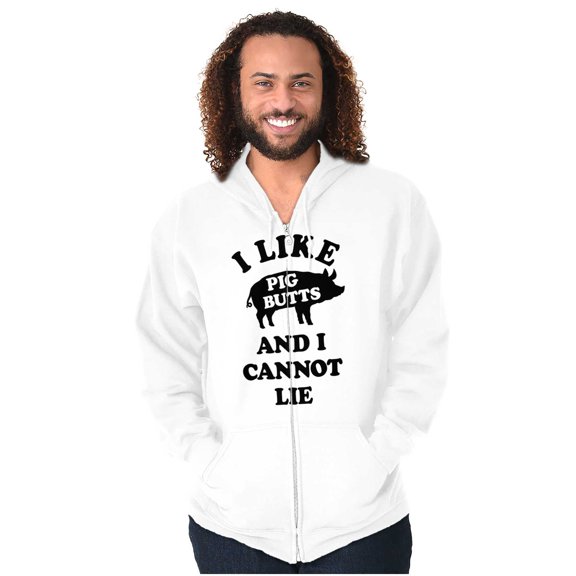 Like Pig Butts Cannot Lie Bacon Lover Unisex Fleece Graphic Zip Up Hoodie Brisco Brands 5X