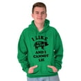 thumbnail image 1 of Like Pig Butts Cannot Lie Bacon Lover Unisex Plus Fleece Graphic Hoodie Brisco Brands 4X, 1 of 5
