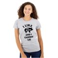thumbnail image 1 of Like Pig Butts Cannot Lie Bacon Lover Womens Fitted Plus Size Graphic Tee Brisco Brands 3X, 1 of 5