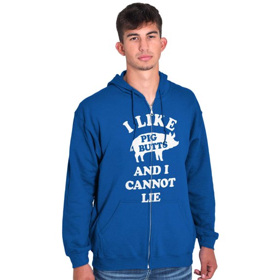 Like Pig Butts Cannot Lie Bacon Lover Zip Up Hoodie Men's Women's Brisco Brands X