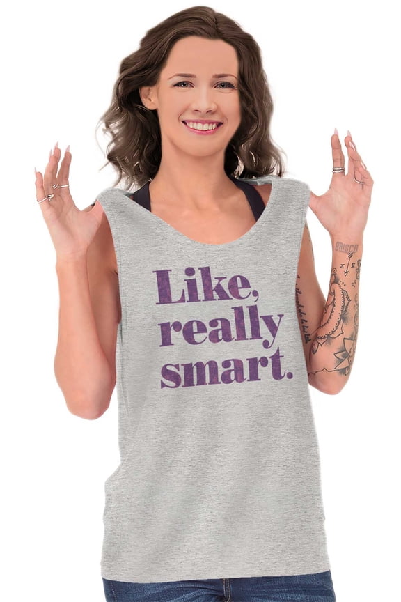 Like Really Smart Donald Trump Quote Tank Top Tee Shirt Women Brisco Brands L