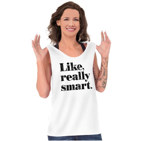 Like Really Smart Donald Trump Quote Tank Top Tee Shirt Women Brisco Brands S