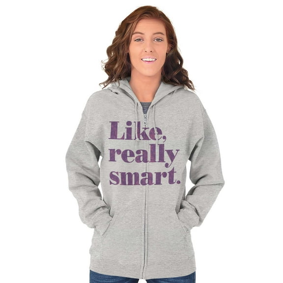 Like Really Smart Donald Trump Quote Zip Hoodie Sweatshirt Women Brisco Brands X