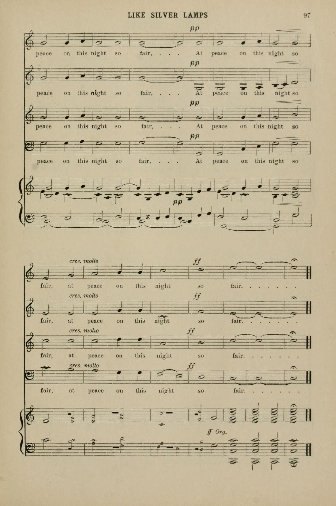 Like Silver Lamps 10 J Barnby Christmas Carols & Hymns 1910 Canvas Art - (18 x 24)