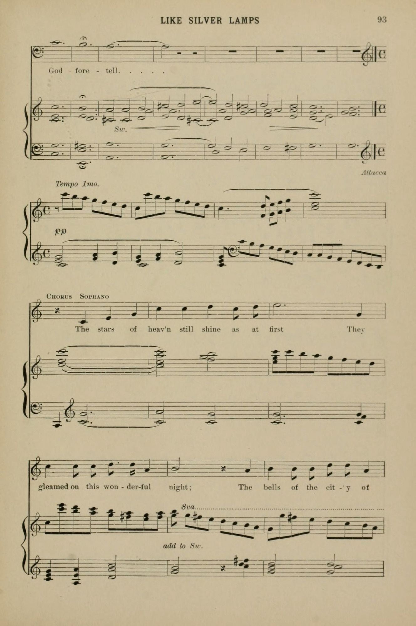 Like Silver Lamps 6 J Barnby Christmas Carols & Hymns 1910 Canvas Art - (24 x 36)