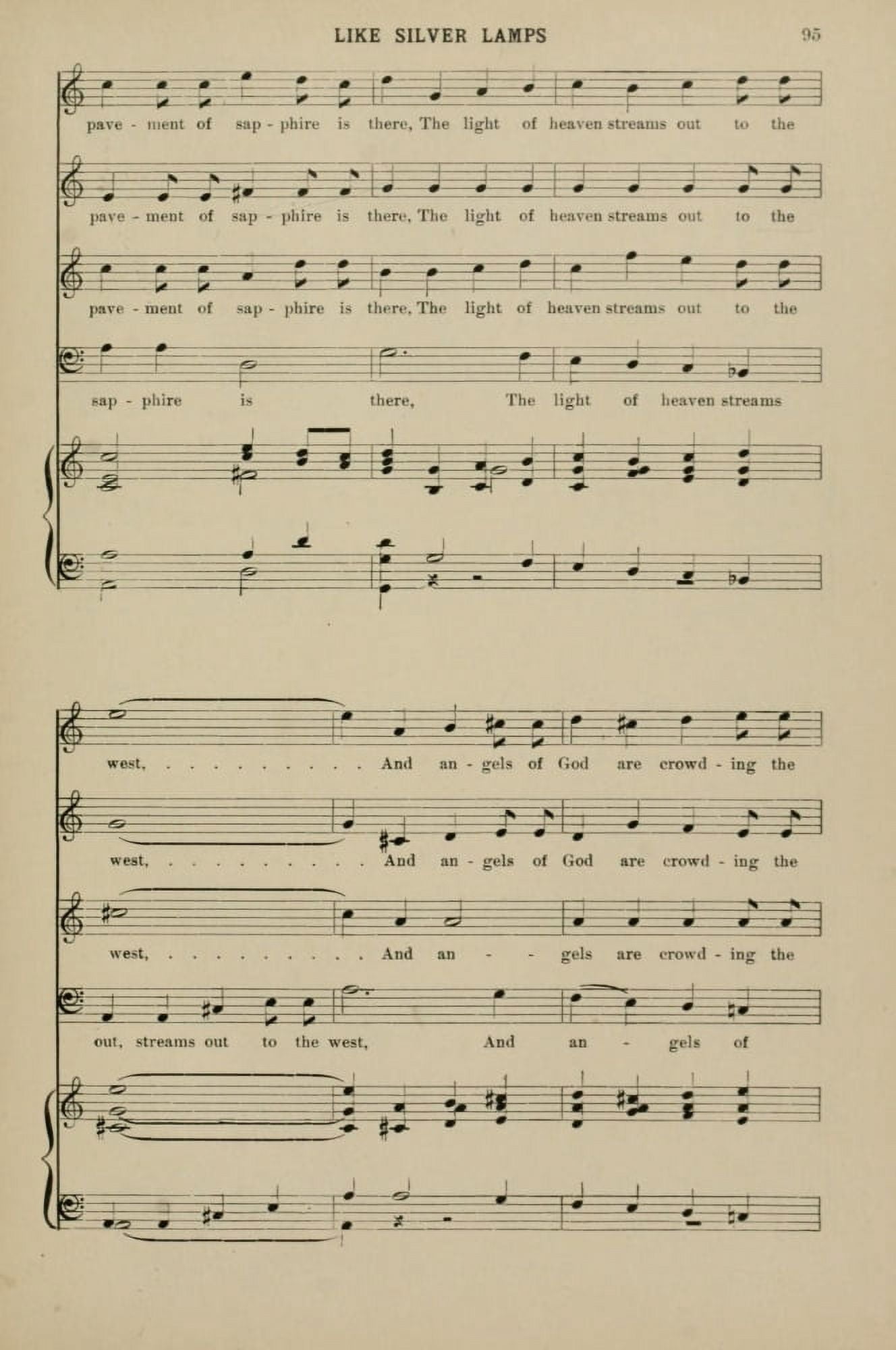 Like Silver Lamps 8 J Barnby Christmas Carols & Hymns 1910 Canvas Art - (24 x 36)