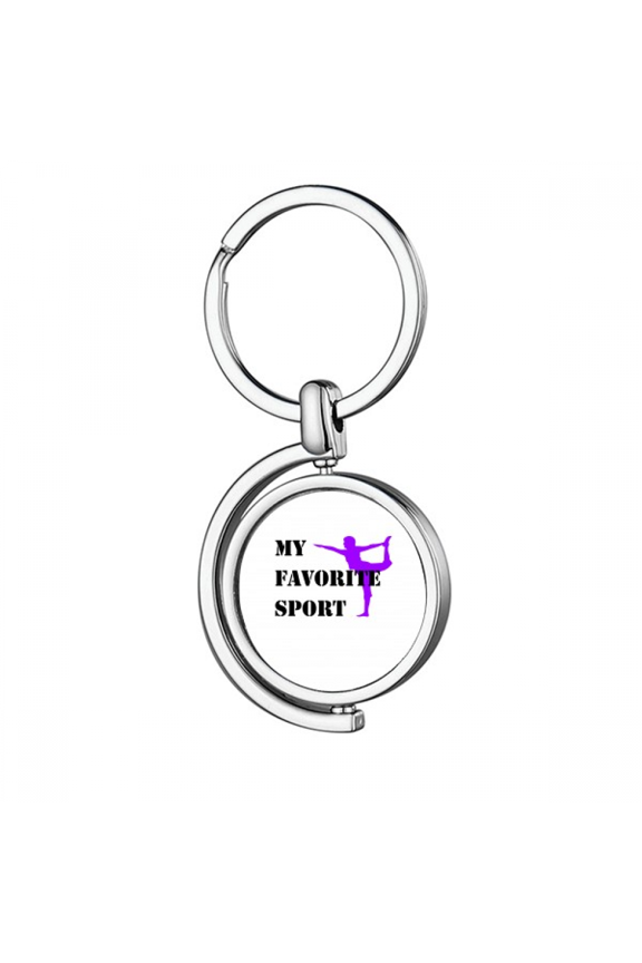 Like Sports Fitness Balanced Body Building Rotating Keychain Metal Keyring Holder
