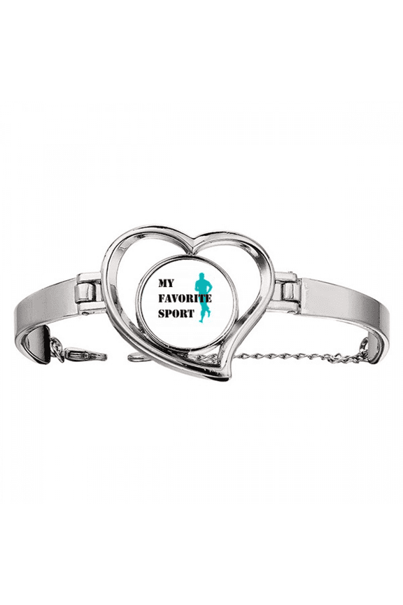 Like Sports Fitness Balanced Jogging Bracelet Heart Jewelry Wire Bangle