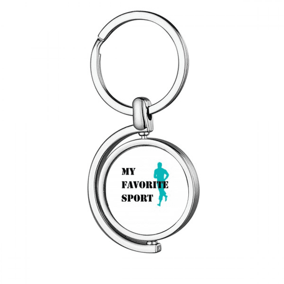 Like Sports Fitness Balanced Jogging Rotating Keychain Metal Keyring Holder
