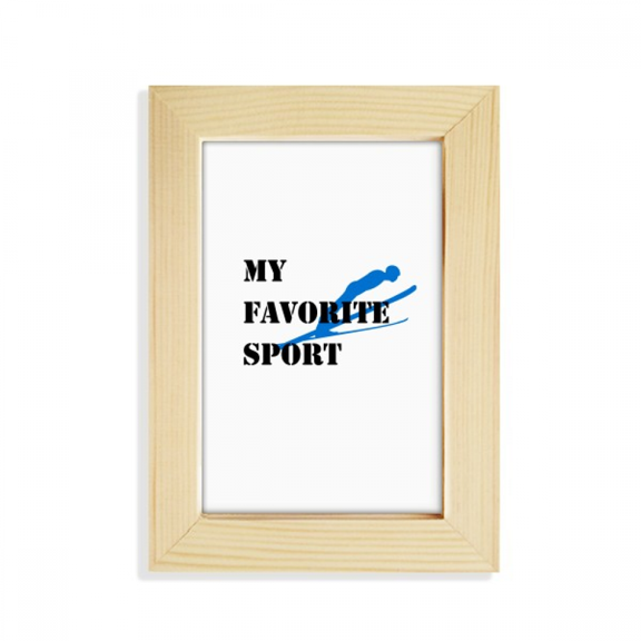 Like Sports Fitness Balanced Skiing Desktop Display Photo Frame Picture Art Painting 5x7 inch