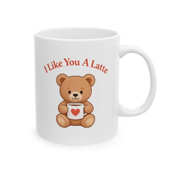 Like You A Latte Mug Cute Teddy Bear Mug Coffee Lover Gift VaL1entine Coffee Mug
