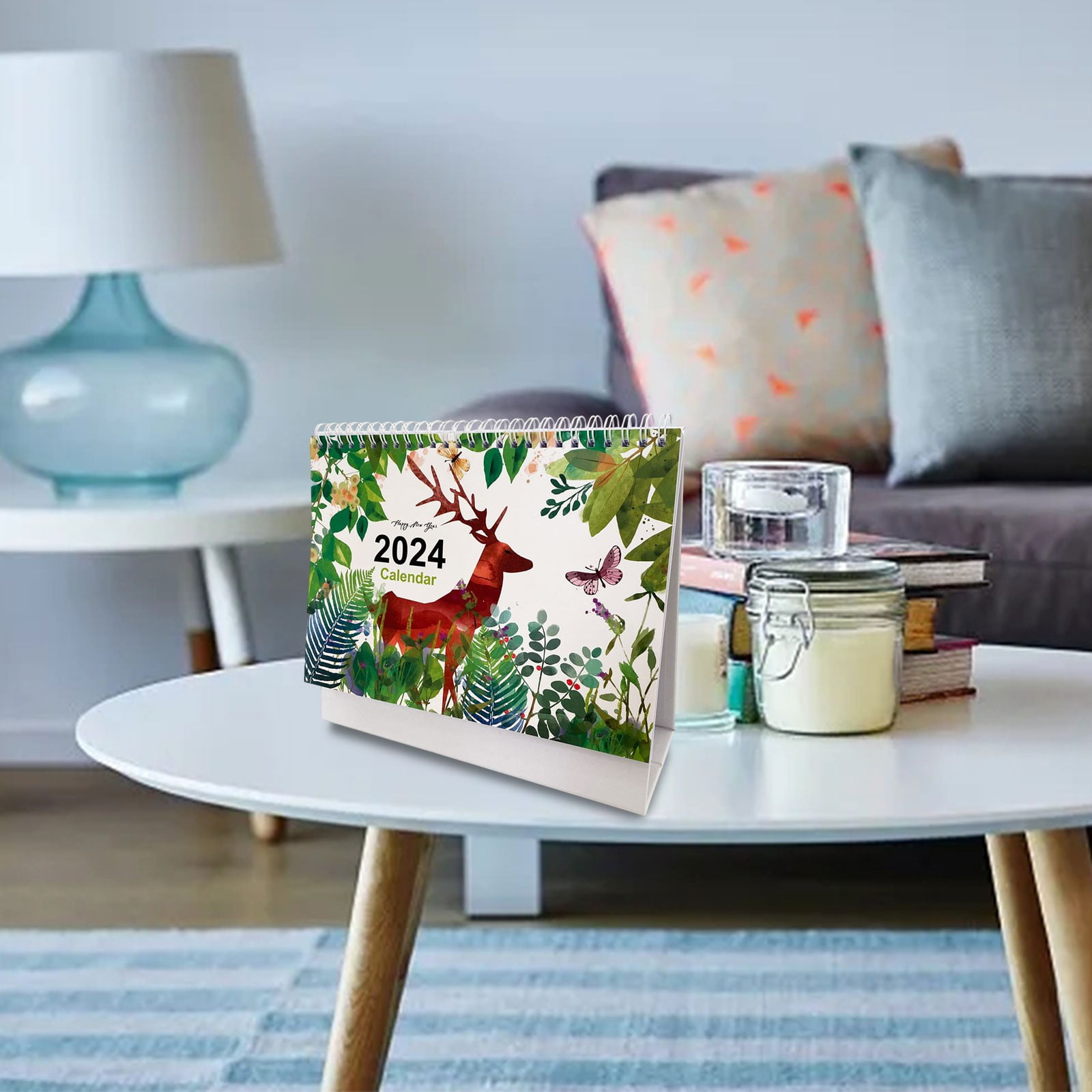 LikeYAO 2024 English Calendar Notebook With Minimalist Desktop Design