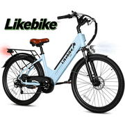 Likebike MY2 Motorized Dirt Bike for Adults, 1500W Peak Motor, 48V 15Ah Removable Battery, 26" City Commuter Ebike, 7-Speed Gear, LCD Display, UL2849 Safety Certified