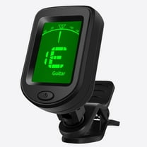 Likegreen Guitar Tuner Clip On Tuner Digital Electronic Tuner Acoustic with LCD Display for Guitar Bass Violin Ukulele Beginner Black LGL-01