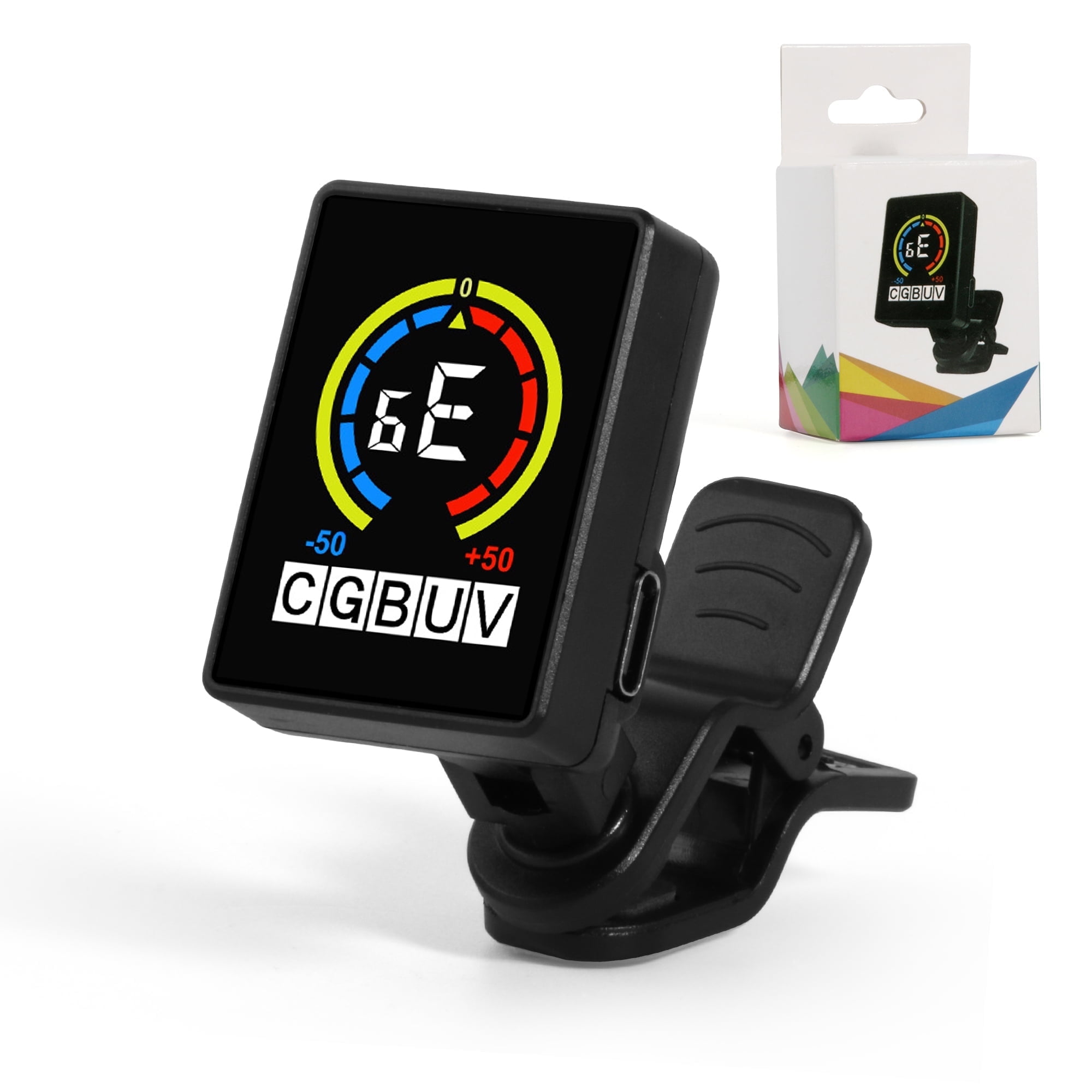 Likegreen Professional Clip-On Guitar Tuner, LED Display, Chromatic Tuning, 0-200 Hz