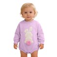 thumbnail image 1 of Likimi Baby Boys Jumpsuits Long Sleeve Cartoon Print Crew Neck Comfortable Loose Relaxed Spring Fall Homewear Purple Size 12-18 Months, 1 of 7
