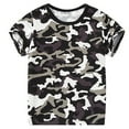 thumbnail image 1 of Likimi Boy Tops Camouflage Short Sleeve Tee Shirts For Boys Sport Summer T-Shirts Sizes 2-14 Year Grey, 1 of 4