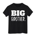 thumbnail image 1 of Likimi Boys Tops Letter Print Soild Color Short Sleeve Shirt Crew Neck Summer T-Shirts Sizes 3-14 Year Black, 1 of 4
