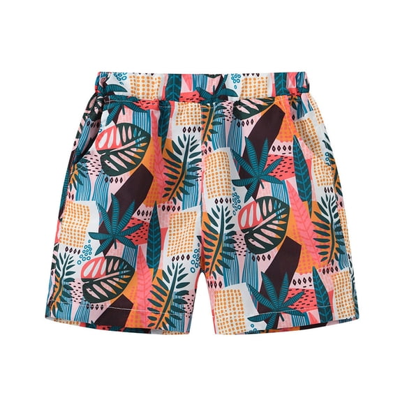 Likimi Child Boys Swim Shorts Cartoon Print Elastic Waisted Swimming Trunks Casual Soft Swimsuit Grey Size 1-2 Years