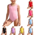 thumbnail image 1 of Likimi Child Kids Girls One Piece Swimsuit Sleeveless Solid Color Crew Neck Summer Casual Fashionable Swimwear For Swim Beach Pink Size 7-8 Years, 1 of 4