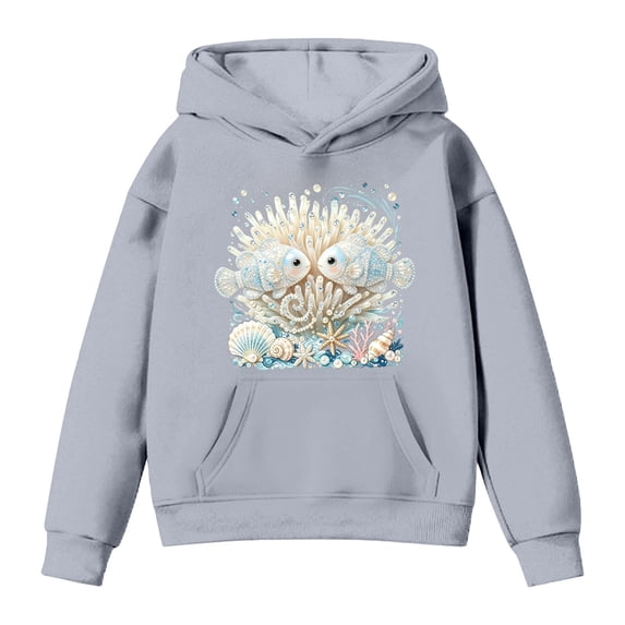 Likimi Child Toddler Girls Hoodies With Pocket Animal Print Hooded Sweatshirt For Girls Long Sleeve Everyday Wear Fashionable Pullover Size 10-11 Years