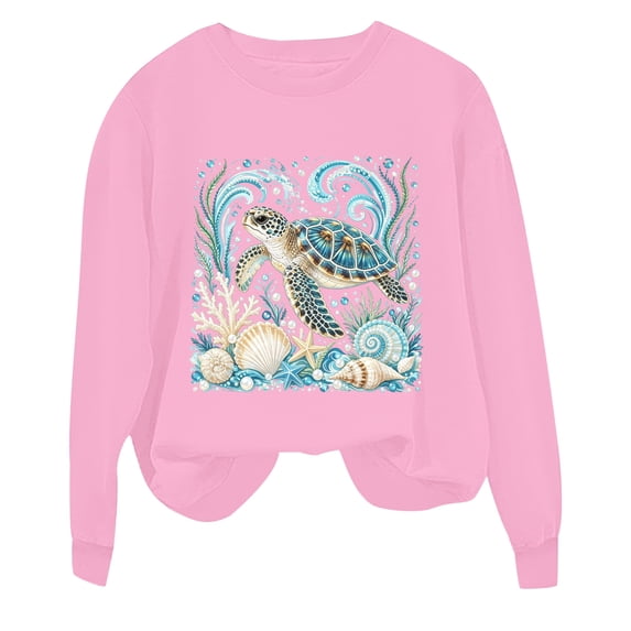 Likimi Child Toddler Girls Sweatshirts Animal Print Crew Neck Sweatshirt For Girls Long Sleeve Everyday Wear Comfortable Pullover Size 7-8 Years