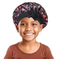 thumbnail image 1 of Likimi Children Girls Boys Cap Floral Printed Soft Comfortable Cute Hair Cap Red Size One Size, 1 of 2