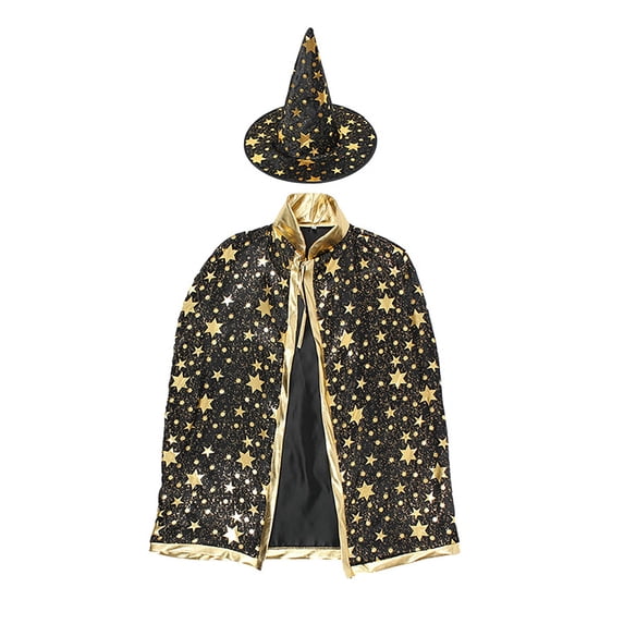 Likimi Halloween Costumes For Adults Stage Show Stars Print Dress Up Cosplay Tops With Hat Performance Comfortable Cosplay Costume One Size