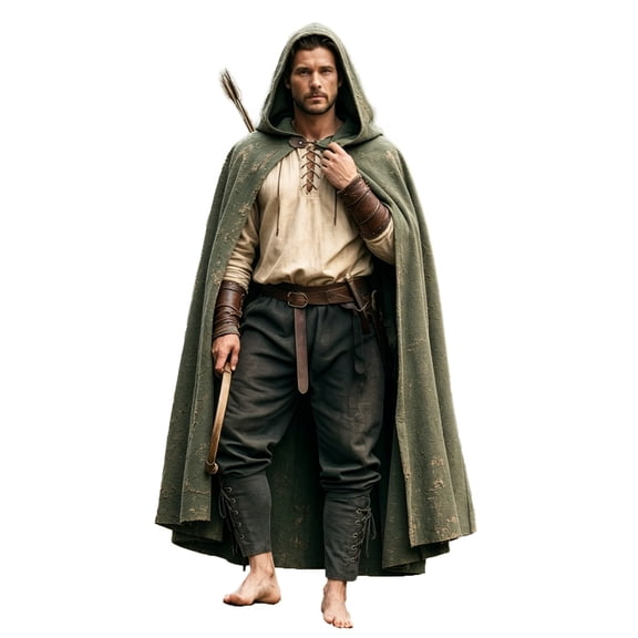 Likimi Halloween Mens Outfit Set Dress Up For Stage Show Medieval Costume Tops With Pants For Performance Fashion Cosplay Set Size L