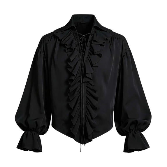Likimi Halloween Mens Shirts Dress Up For Stage Show Costume Shirts For Performance Elegant Cosplay Tops Size Xl