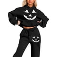 thumbnail image 1 of Likimi Halloween Sweatsuit For Women 2 Piece Outfit With Pocket Long Sleeve Hallowmas Graphic Print Hooded Sweatshirt With Sweatpants Autumn Winter Casual Soft Tracksuit Size Xl, 1 of 4