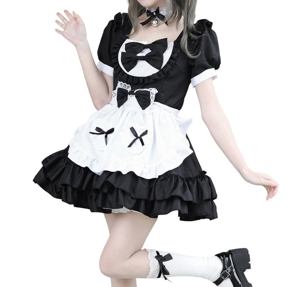 Likimi Halloween Womens Outfit Set For Stage Show Dress Up Cute Costume Dress For Performance Elegant Cosplay Set Size L