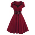 thumbnail image 1 of Likimi Hallowmas Dress For Women Stage Show Solid Color Dress Up Halloween Costumes For Performance Comfort Cosplay Dresses Size L, 1 of 5