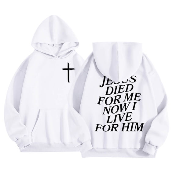 Likimi Kids Girls Boys Hoodies Fashionable Casual Letter Print Crew Neck Long Sleeve Pullover With Pocket Autumn Winter Sweatshirt Size 8-9 Years White