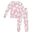 thumbnail image 1 of Likimi Kids Toddler Girls Halloween 2 Piece Set Long Sleeve Hallowmas Ghost Print Crew Neck Tops With Pants For Party Comfortable Clothes Set, 1 of 6