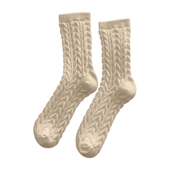 Likimi Knit Socks For Men And Women Solid Color Autumn Winter Comfort Socks Size One Size