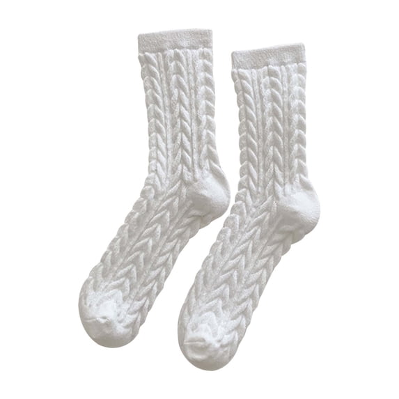 Likimi Knit Socks For Men And Women Solid Color Autumn Winter Comfortable Socks Size One Size