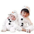 thumbnail image 1 of Likimi Baby Boys Jumpsuits Long Sleeve Christmas Snowman Shaped Onesie Fashion Relaxed Soft Spring Fall Homewear Size 12-18 Months White, 1 of 9
