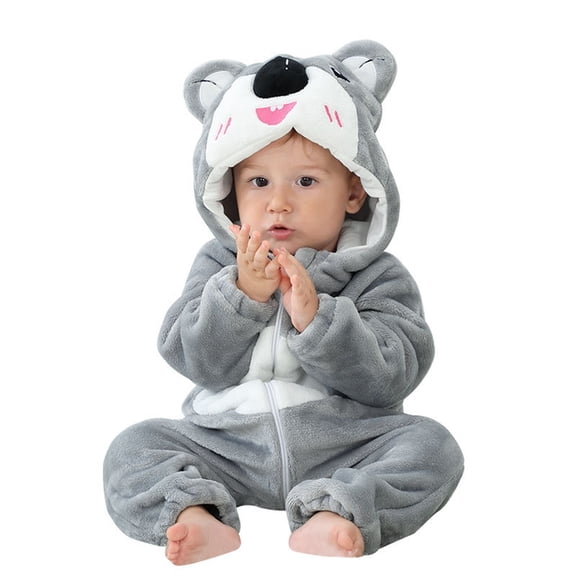 Likimi Baby Boys Jumpsuits Long Sleeve Onesie Casual Loose Soft Spring Fall Homewear Size 18-24 Months Grey