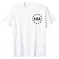 thumbnail image 1 of Likimi Patriotic Graphic Shirt For Toddler Girls Boys Short Sleeve Independence Day Print Loose Fit Crew Neck Comfortable Tops White Size 6-7 Years, 1 of 4