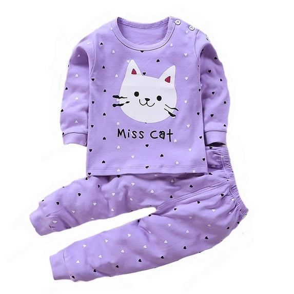 Likimi Toddler Boys Clothing Set Long Sleeve Print Pullover Tops Pants Two Piece Set Casual Fashion Soft Outfits Set Size 2-3 Years Purple